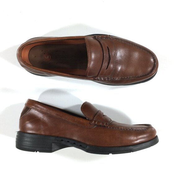 Clarks Unstructured Penny Loafers Mens Size 7.5 M Brown Leather 71743 main image 8
